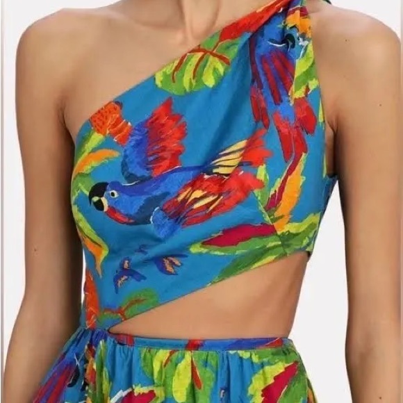 FARM Rio Multicolor Tropical One-Shoulder Maxi Dress - Picture 6 of 15